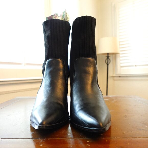 Steve Madden Trinityy Pointed-Toe Pull-On Knit Dress Booties - Picture 1 of 7